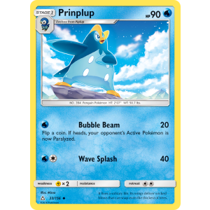 Prinplup 33/156 Pokemon TCG Sun & Moon Ultra Prism