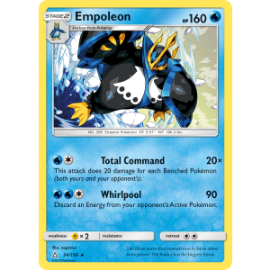 Empoleon 34/156 Pokemon TCG Sun & Moon Ultra Prism