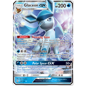 Rare Holo GX Glaceon-GX 39/156 Pokemon TCG Sun & Moon Ultra Prism