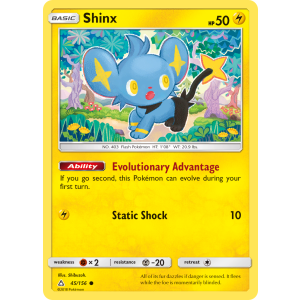 Shinx 45/156 Pokemon TCG Sun & Moon Ultra Prism