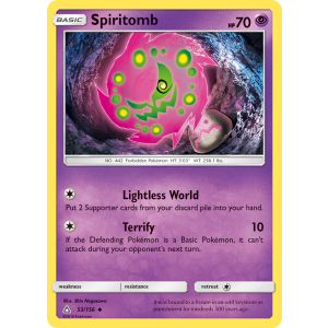 Spiritomb 53/156 Pokemon TCG Sun & Moon Ultra Prism