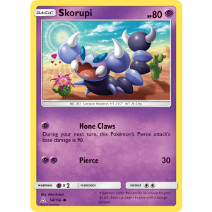 Skorupi 54/156 Pokemon TCG Sun & Moon Ultra Prism