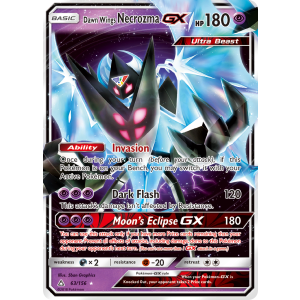 Rare Holo GX Dawn Wings Necrozma-GX 63/156 Pokemon TCG Sun & Moon Ultra Prism