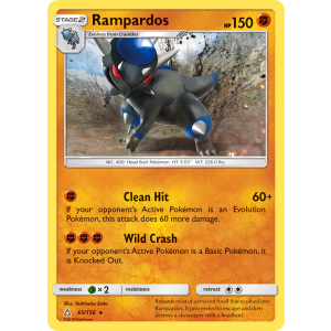 Rare Holo Rampardos 65/156 Pokemon TCG Sun & Moon Ultra Prism