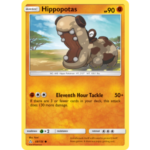 Hippopotas 68/156 Pokemon TCG Sun & Moon Ultra Prism