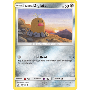 Alolan Diglett 78/156 Pokemon TCG Sun & Moon Ultra Prism