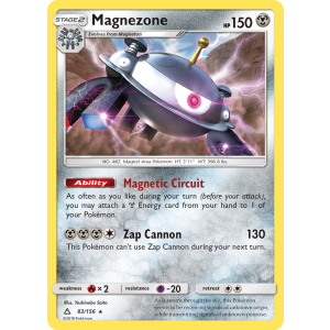 Rare Holo Magnezone 83/156 Pokemon TCG Sun & Moon Ultra Prism