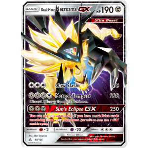 Rare Holo GX Dusk Mane Necrozma-GX 90/156 Pokemon TCG Sun & Moon Ultra Prism