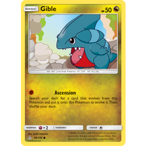 Gible 96/156 Pokemon TCG Sun & Moon Ultra Prism