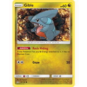 Gible 97/156 Pokemon TCG Sun & Moon Ultra Prism