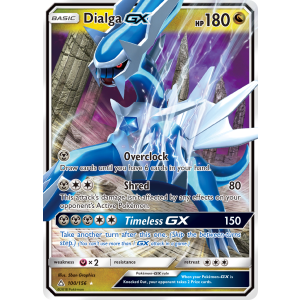 Rare Holo GX Dialga-GX 100/156 Pokemon TCG Sun & Moon Ultra Prism