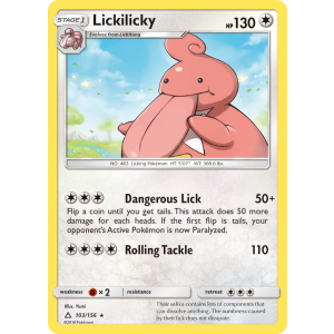 Lickilicky 103/156 Pokemon TCG Sun & Moon Ultra Prism