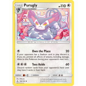 Purugly 109/156 Pokemon TCG Sun & Moon Ultra Prism