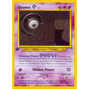 Unown C 57/105 Pokemon TCG Neo Neo Destiny