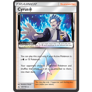 Rare Prism Star Cyrus 120/156 Pokemon TCG Sun & Moon Ultra Prism