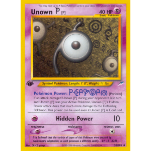 Unown P 58/105 Pokemon TCG Neo Neo Destiny