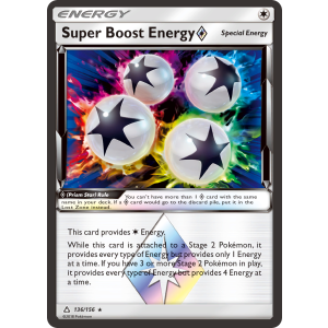 Rare Prism Star Super Boost Energy 136/156 Pokemon TCG Sun & Moon Ultra Prism