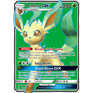 Rare Ultra Leafeon-GX 139/156 Pokemon TCG Sun & Moon Ultra Prism