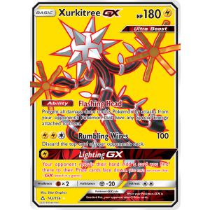 Rare Ultra Xurkitree-GX 142/156 Pokemon TCG Sun & Moon Ultra Prism