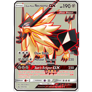 Rare Ultra Dusk Mane Necrozma-GX 145/156 Pokemon TCG Sun & Moon Ultra Prism