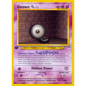 Unown Q 59/105 Pokemon TCG Neo Neo Destiny