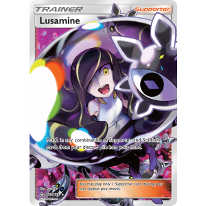 Rare Ultra Lusamine 153/156 Pokemon TCG Sun & Moon Ultra Prism