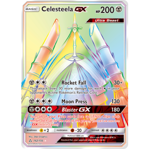 Rare Rainbow Celesteela-GX 162/156 Pokemon TCG Sun & Moon Ultra Prism