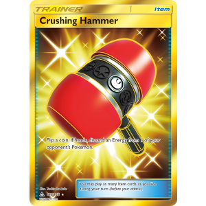 Rare Secret Crushing Hammer 166/156 Pokemon TCG Sun & Moon Ultra Prism