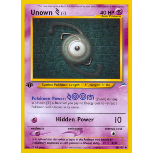 Unown Z 60/105 Pokemon TCG Neo Neo Destiny