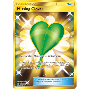 Rare Secret Missing Clover 168/156 Pokemon TCG Sun & Moon Ultra Prism