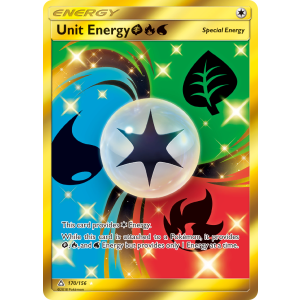 Rare Secret Unit Energy GrassFireWater 170/156 Pokemon TCG Sun & Moon Ultra Prism