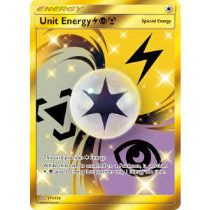 Rare Secret Unit Energy LightningPsychicMetal 171/156 Pokemon TCG Sun & Moon Ultra Prism