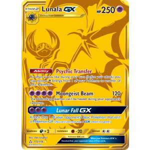 Rare Secret Lunala-GX 172/156 Pokemon TCG Sun & Moon Ultra Prism