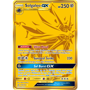 Rare Secret Solgaleo-GX 173/156 Pokemon TCG Sun & Moon Ultra Prism