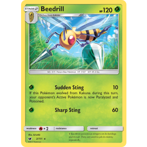 Beedrill 3/111 Pokemon TCG Sun & Moon Crimson Invasion