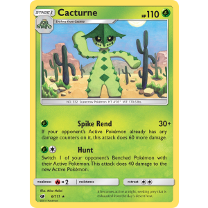 Cacturne 6/111 Pokemon TCG Sun & Moon Crimson Invasion