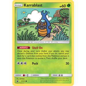 Karrablast 7/111 Pokemon TCG Sun & Moon Crimson Invasion