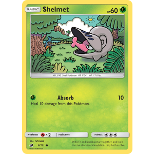 Shelmet 8/111 Pokemon TCG Sun & Moon Crimson Invasion