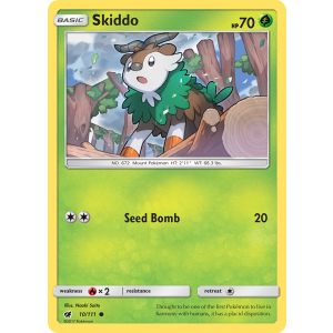 Skiddo 10/111 Pokemon TCG Sun & Moon Crimson Invasion