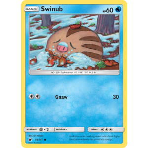 Swinub 19/111 Pokemon TCG Sun & Moon Crimson Invasion