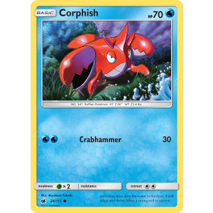 Corphish 24/111 Pokemon TCG Sun & Moon Crimson Invasion