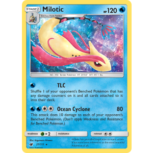 Rare Holo Milotic 27/111 Pokemon TCG Sun & Moon Crimson Invasion