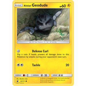 Alolan Geodude 32/111 Pokemon TCG Sun & Moon Crimson Invasion