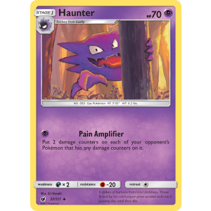 Haunter 37/111 Pokemon TCG Sun & Moon Crimson Invasion