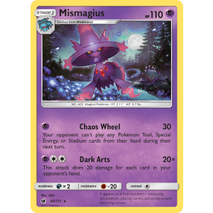 Mismagius 40/111 Pokemon TCG Sun & Moon Crimson Invasion