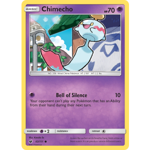 Chimecho 43/111 Pokemon TCG Sun & Moon Crimson Invasion