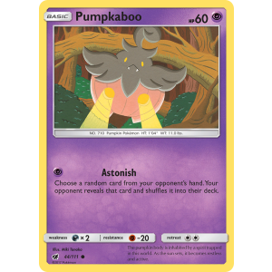 Pumpkaboo 44/111 Pokemon TCG Sun & Moon Crimson Invasion