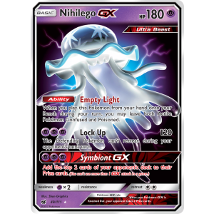 Rare Holo GX Nihilego-GX 49/111 Pokemon TCG Sun & Moon Crimson Invasion