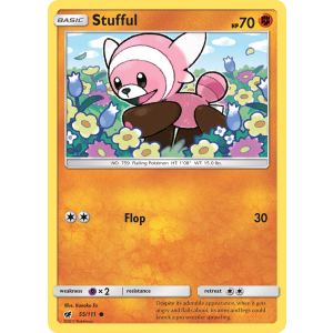 Stufful 55/111 Pokemon TCG Sun & Moon Crimson Invasion