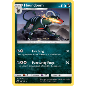 Houndoom 59/111 Pokemon TCG Sun & Moon Crimson Invasion